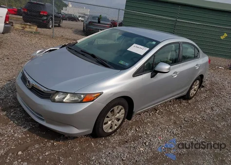 2012 Honda Civic Lx z USA, uszkodzony, nr VIN 19XFB2F59CE352346